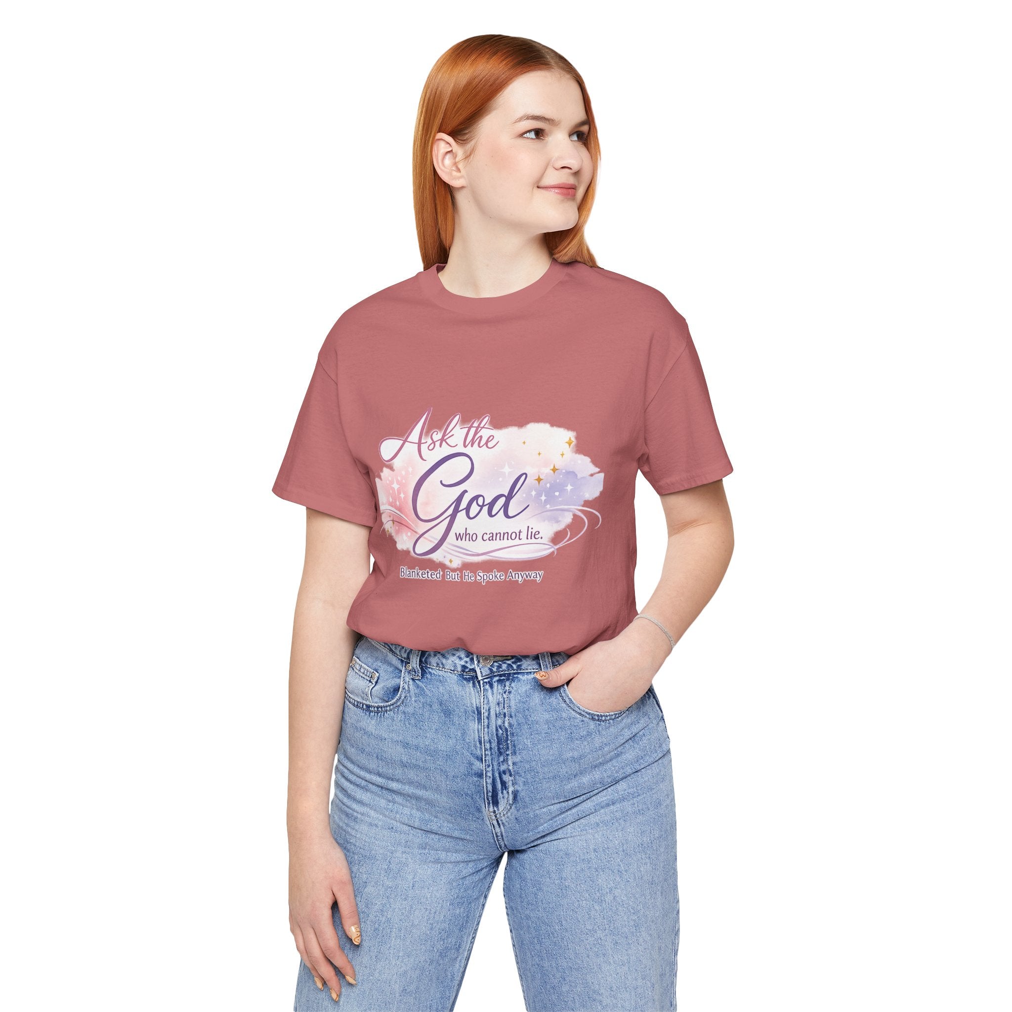 'Ask the God' Jersey Short Sleeve Tee