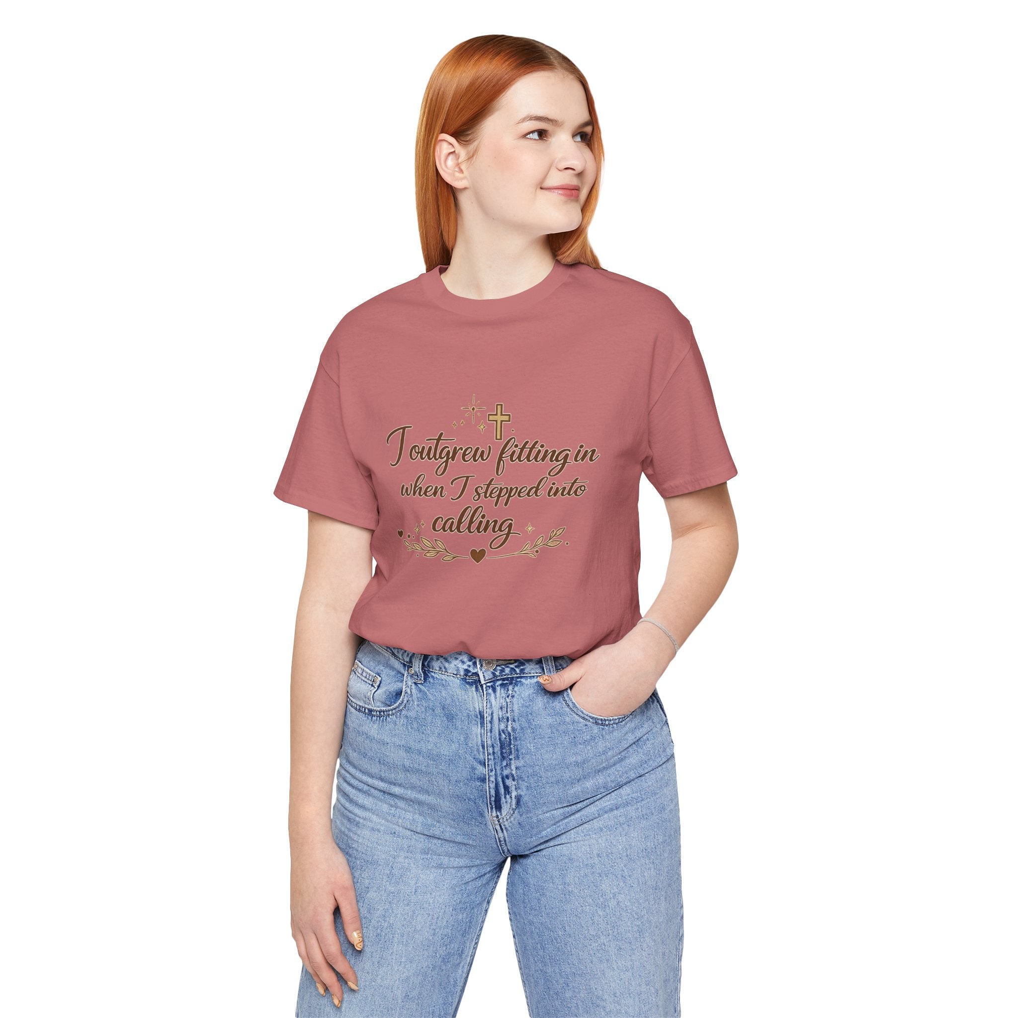'I Outgrew Fitting In' Jersey Short Sleeve Tee