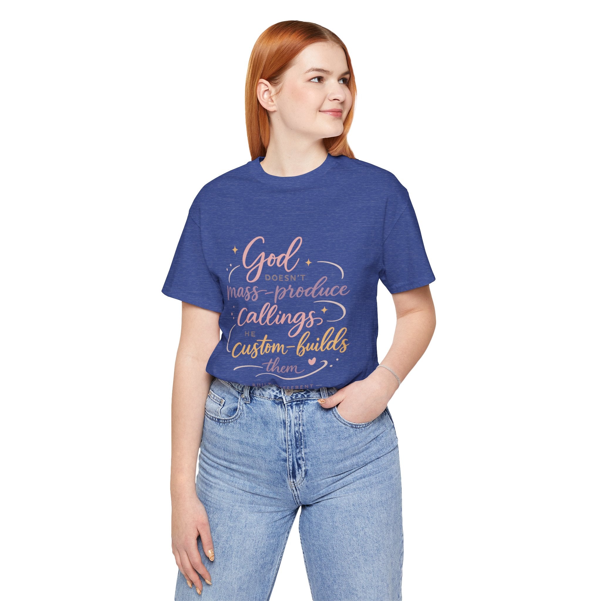 'God Doesn't Mass Produce' Jersey Short Sleeve Tee