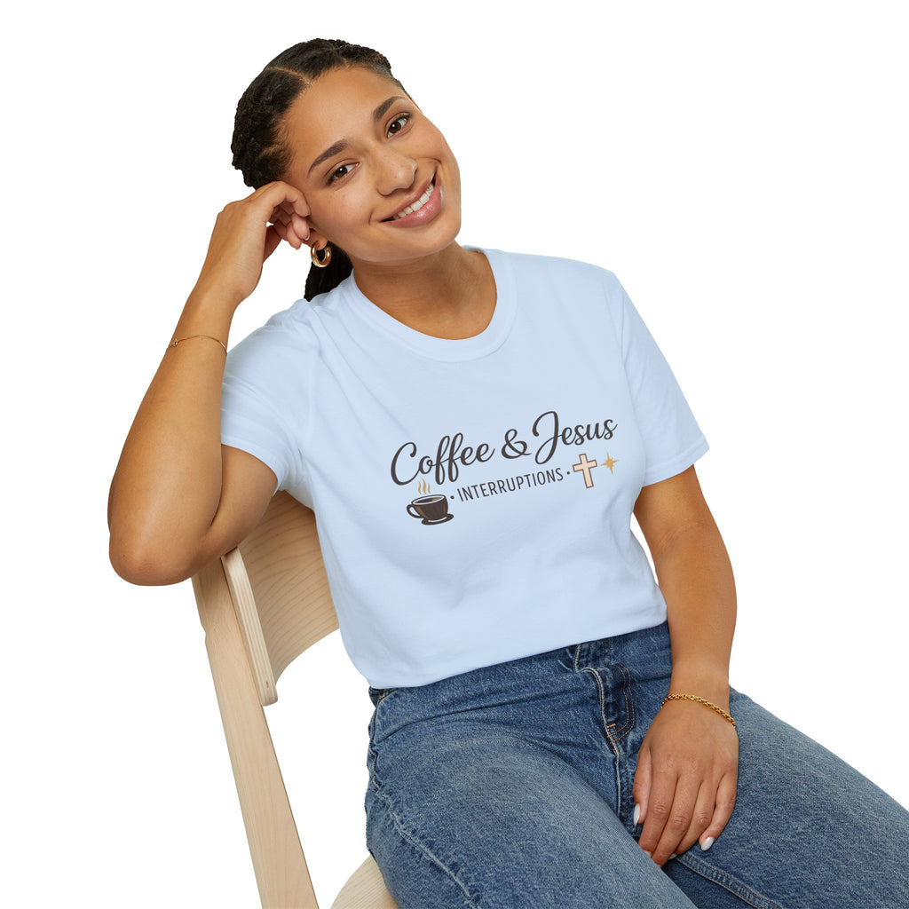 Signature 'Coffee and Jesus Interruptions' Softstyle T-Shirt