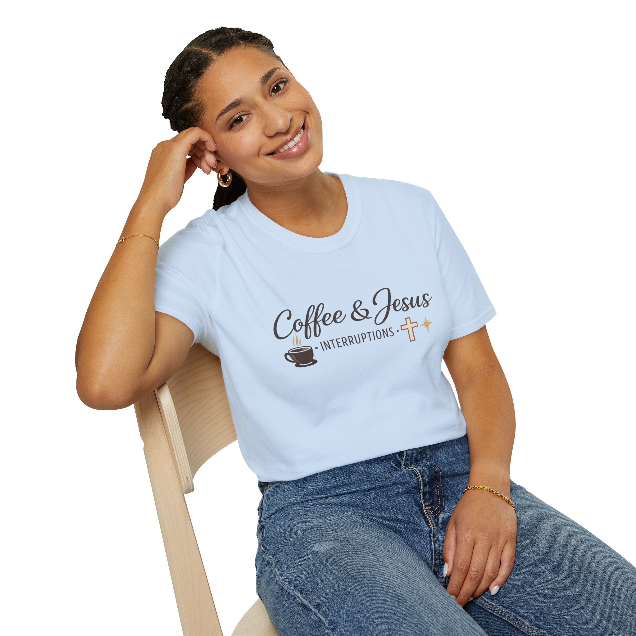 Signature 'Coffee and Jesus Interruptions' Softstyle T-Shirt