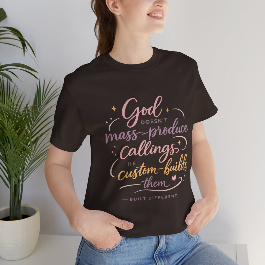 'God Doesn't Mass Produce' Jersey Short Sleeve Tee