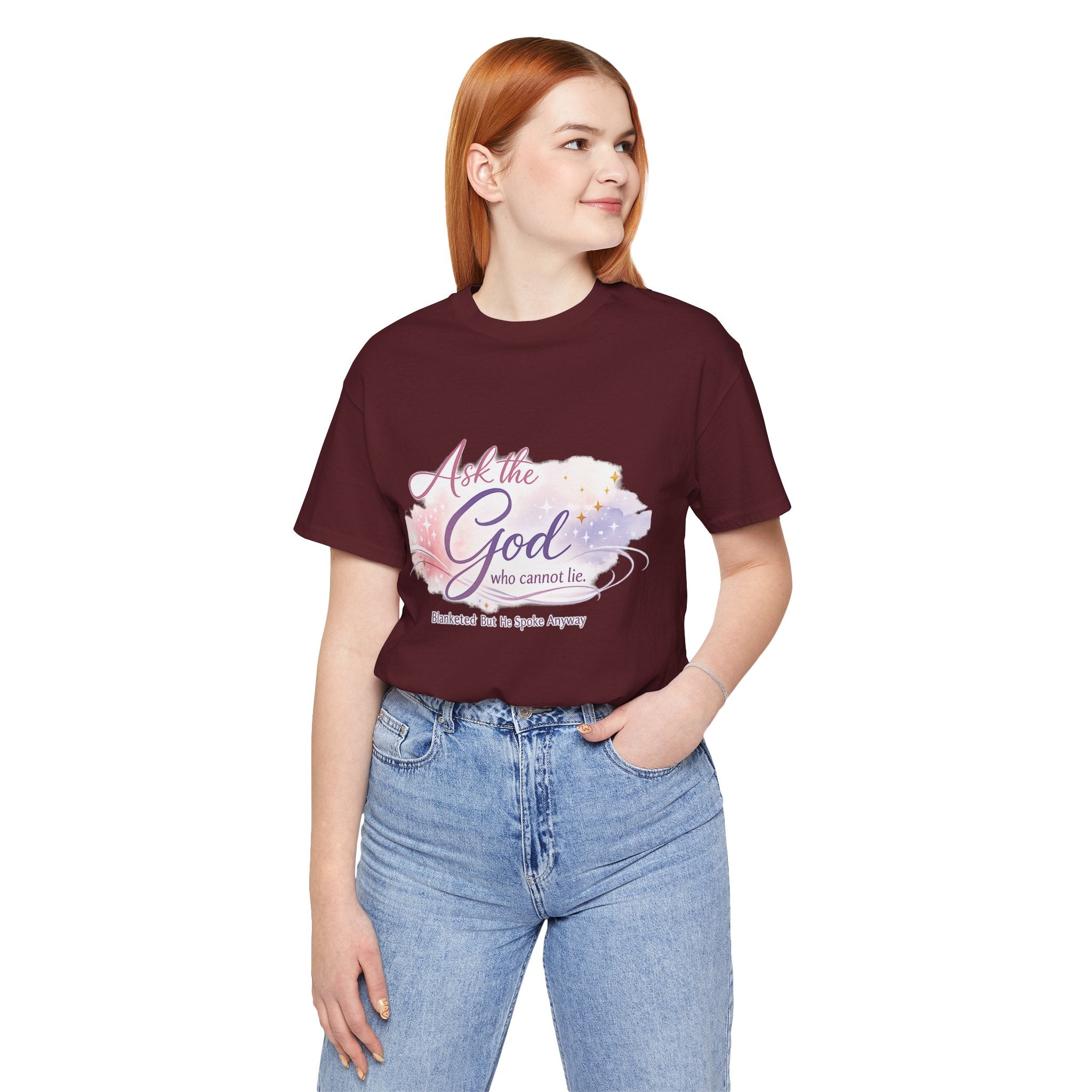 'Ask the God' Jersey Short Sleeve Tee