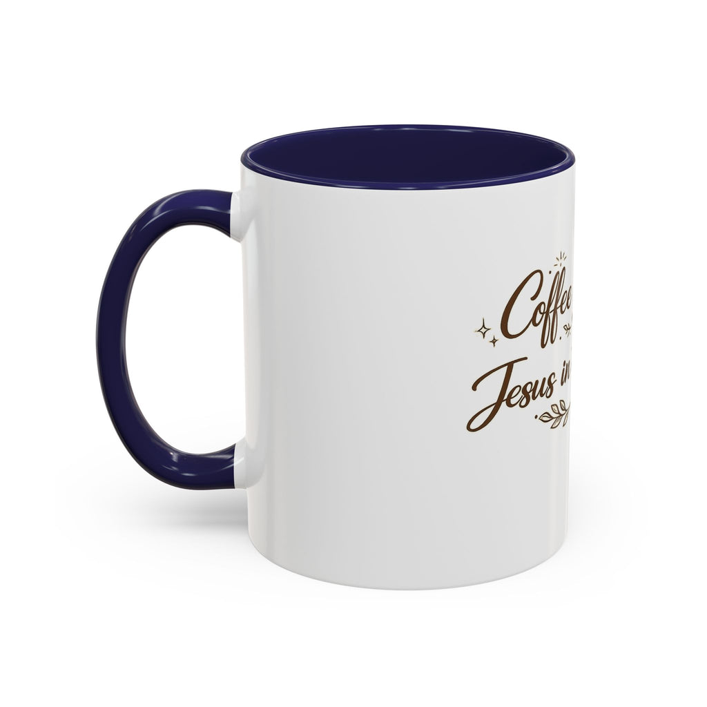 ''Coffee in Hand, Jesus in the Moment' Accent Coffee Mug