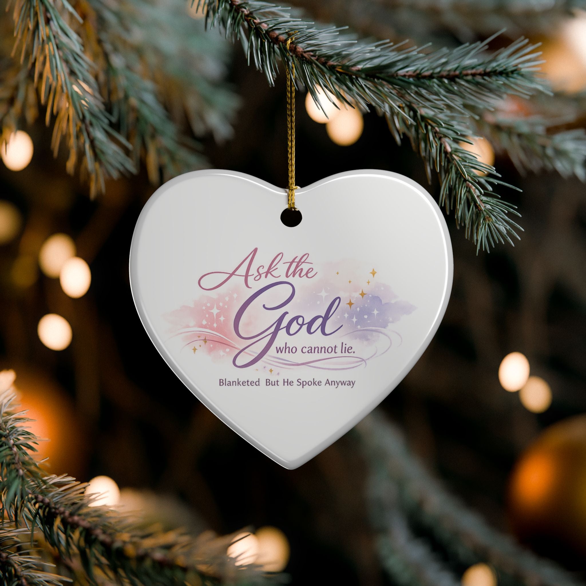 'Ask the God Who Cannot Lie' Ceramic Decoration Ornament