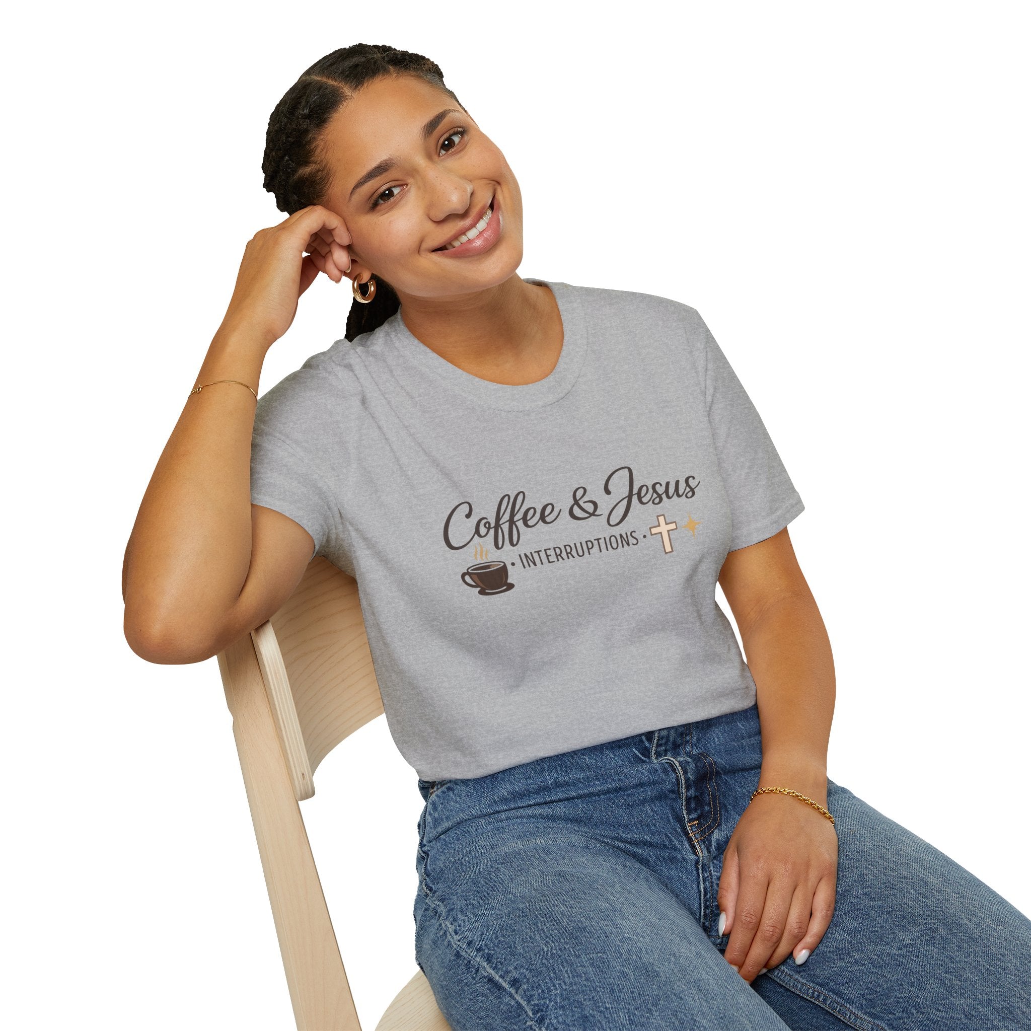 Signature 'Coffee and Jesus Interruptions' Softstyle T-Shirt