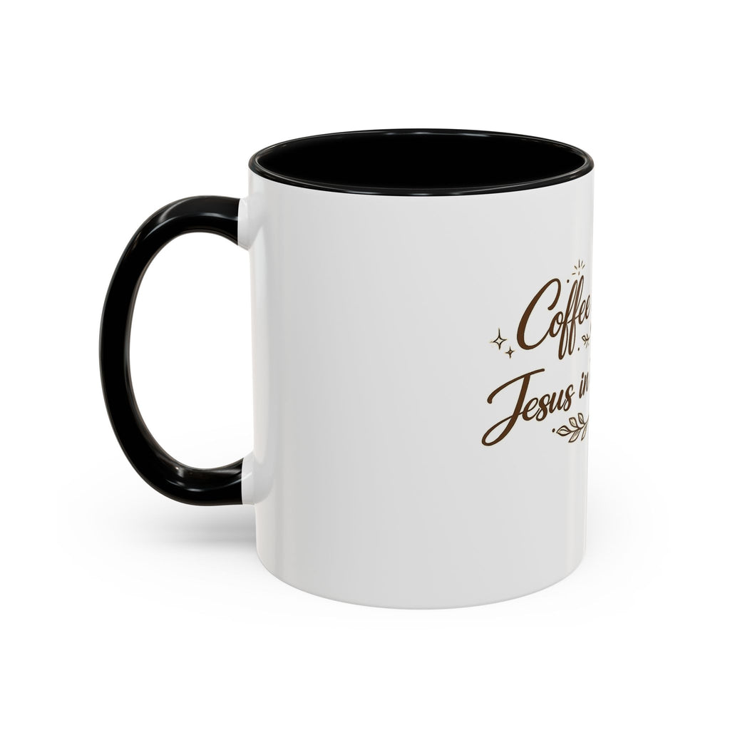 ''Coffee in Hand, Jesus in the Moment' Accent Coffee Mug