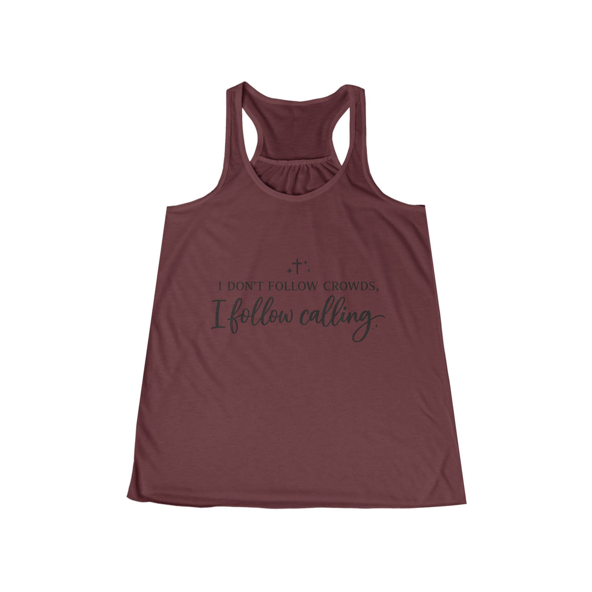'I Don't Follow Crowds' Women's Flowy Racerback Tank