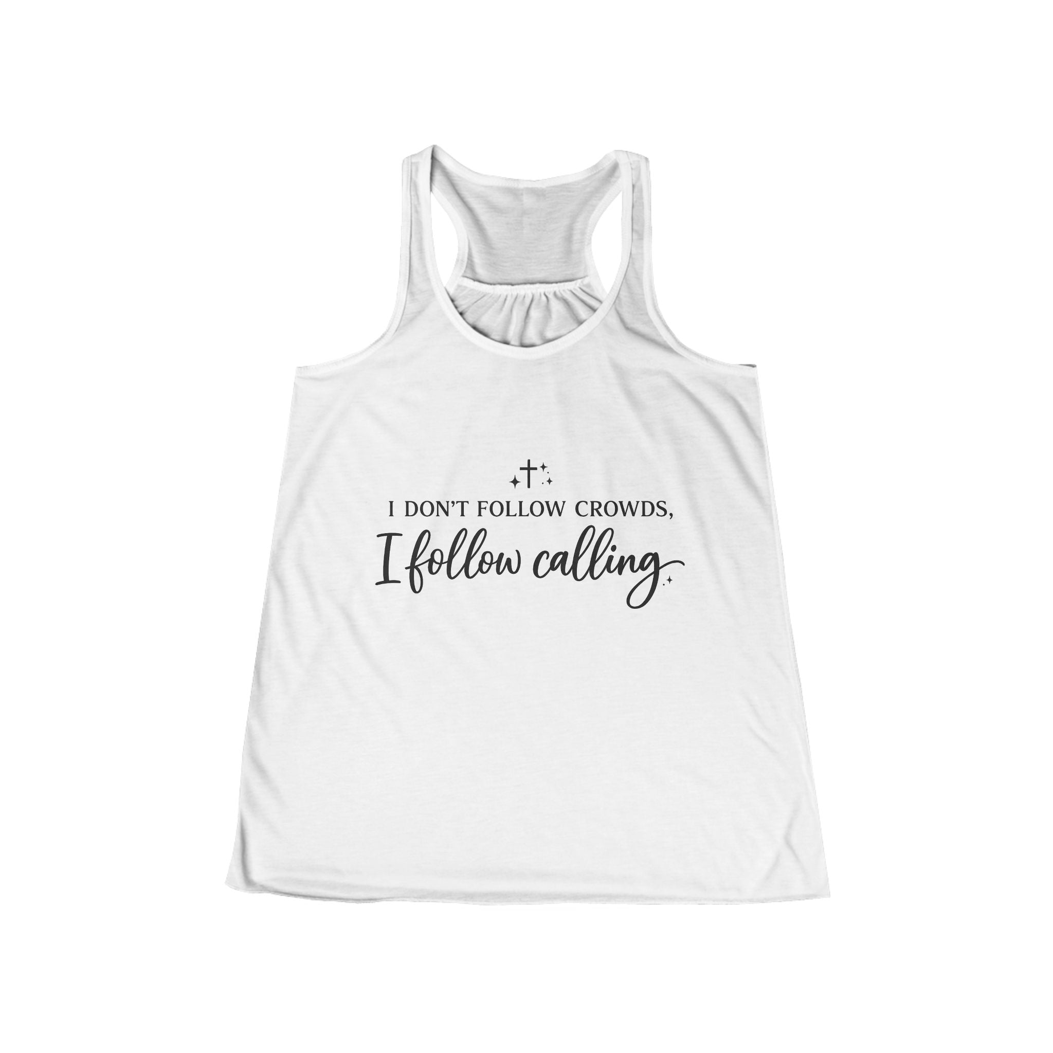 'I Don't Follow Crowds' Women's Flowy Racerback Tank