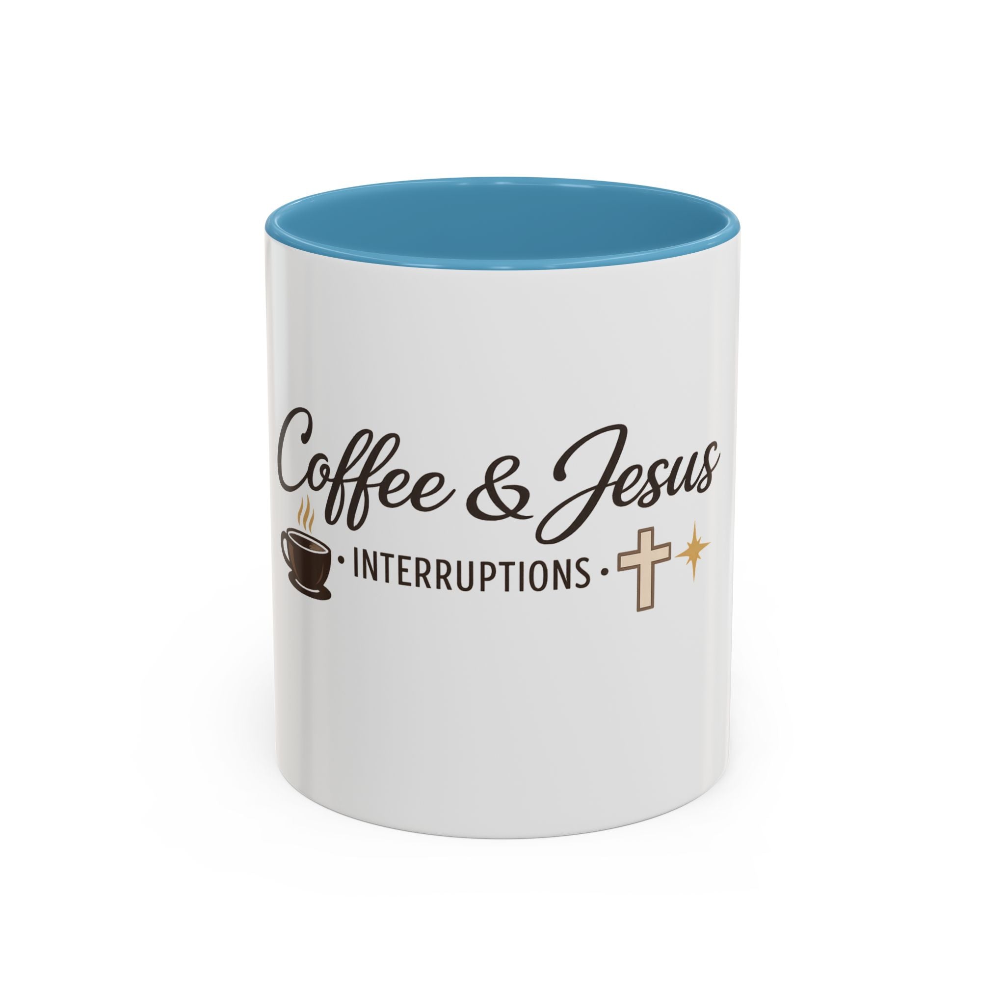 Signature 'Coffee & Jesus Interruptions' Accent Coffee Mug