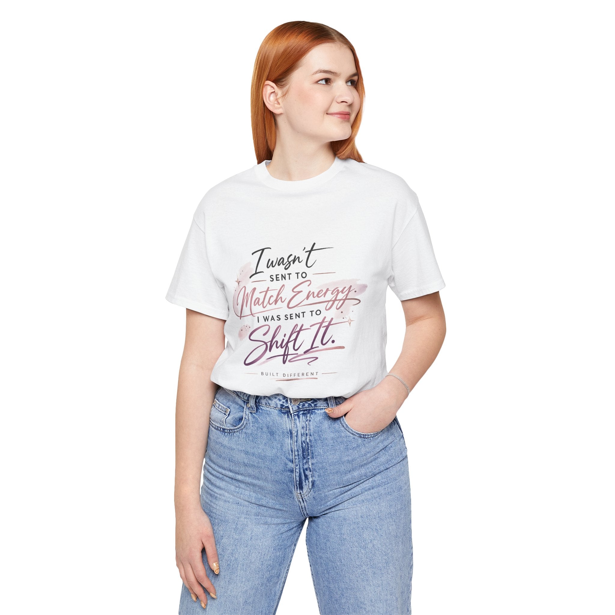 'I Wasn't Sent to Match Energy' Jersey Short Sleeve Tee