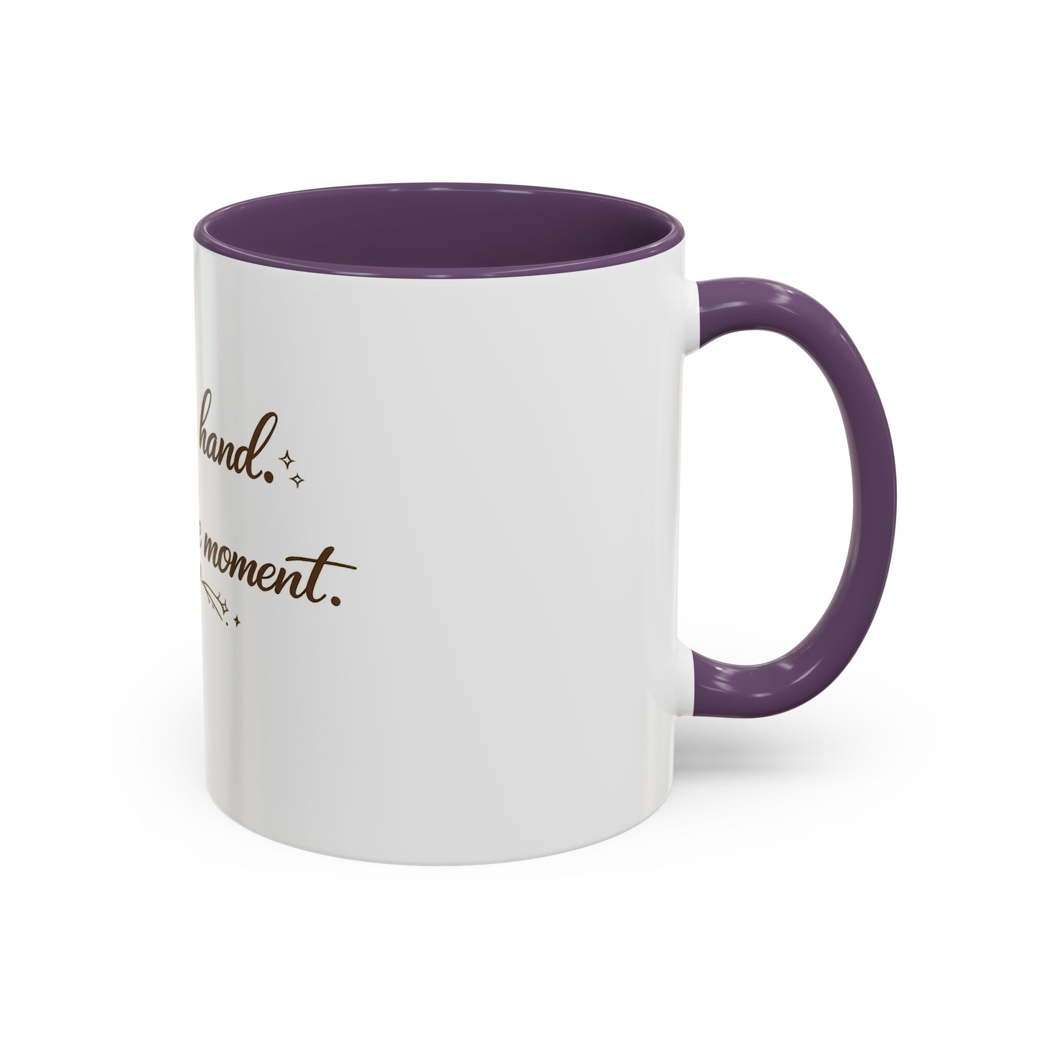 ''Coffee in Hand, Jesus in the Moment' Accent Coffee Mug
