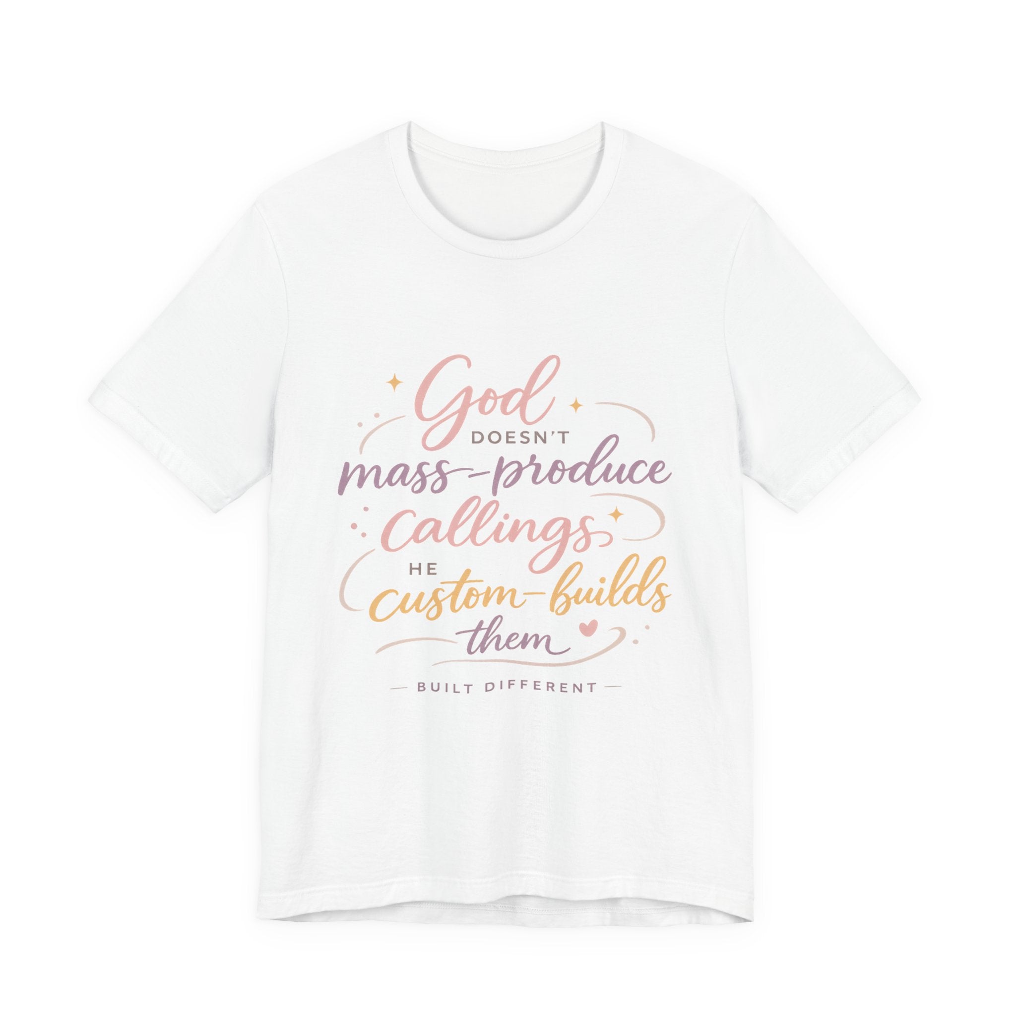 'God Doesn't Mass Produce' Jersey Short Sleeve Tee
