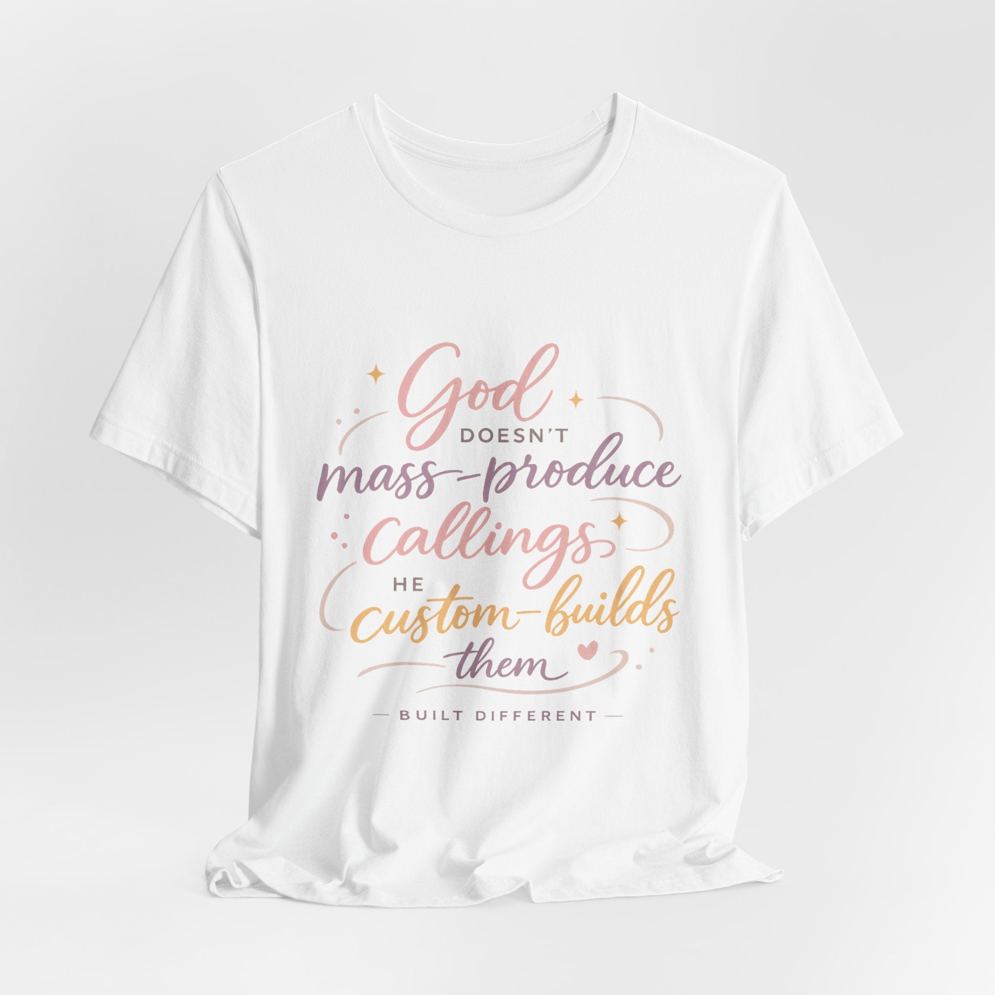 'God Doesn't Mass Produce' Jersey Short Sleeve Tee