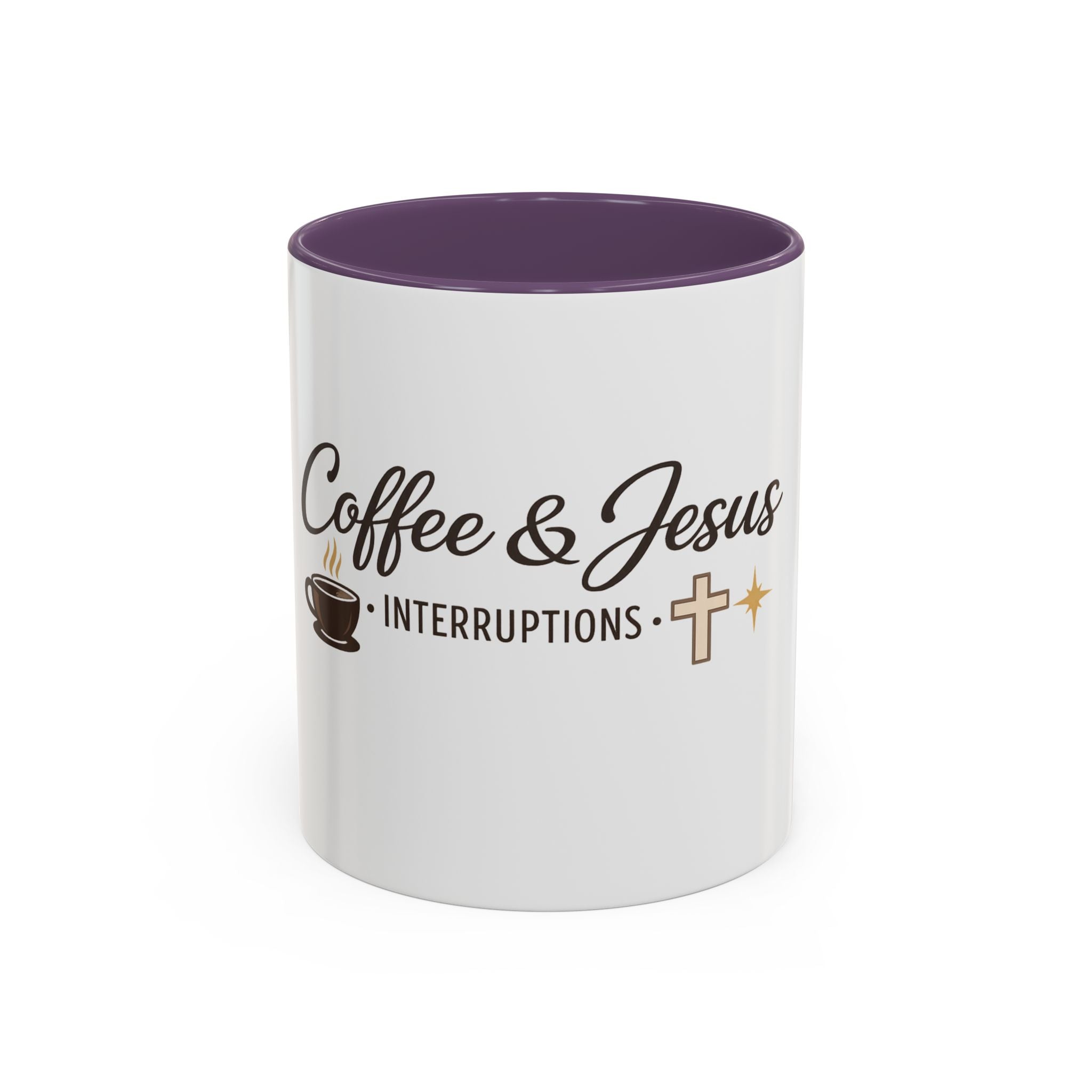 Signature 'Coffee & Jesus Interruptions' Accent Coffee Mug