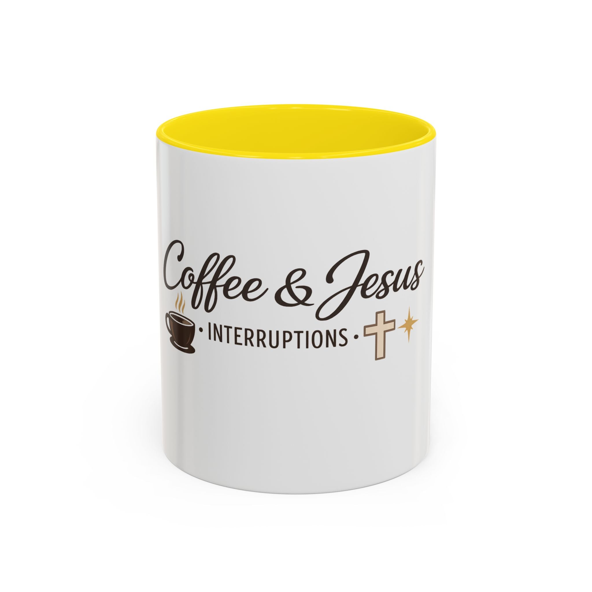Signature 'Coffee & Jesus Interruptions' Accent Coffee Mug