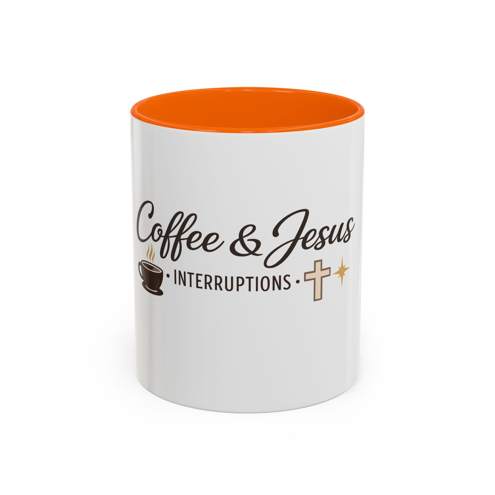 Signature 'Coffee & Jesus Interruptions' Accent Coffee Mug