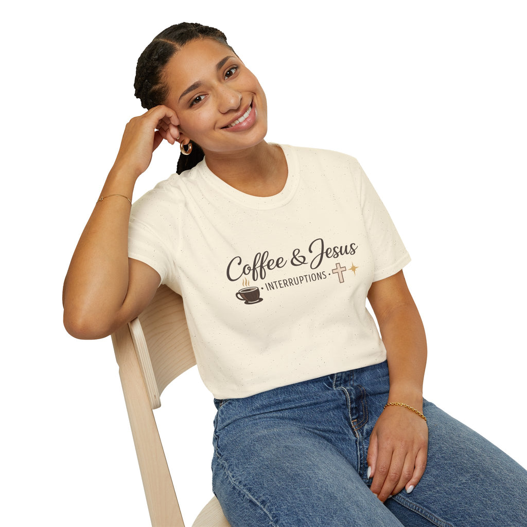 Signature 'Coffee and Jesus Interruptions' Softstyle T-Shirt