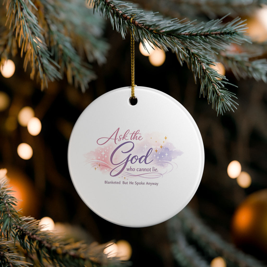 'Ask the God Who Cannot Lie' Ceramic Decoration Ornament