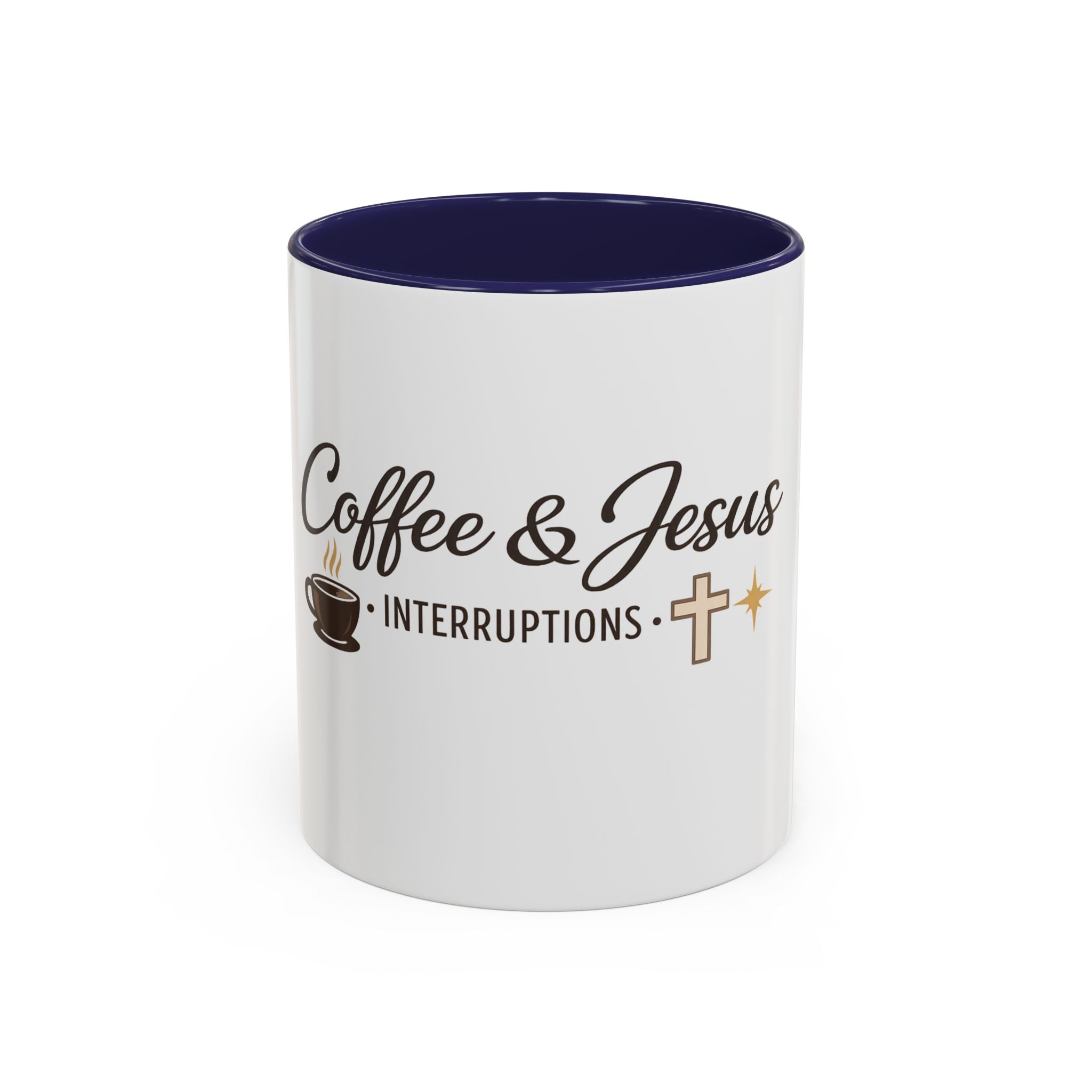 Signature 'Coffee & Jesus Interruptions' Accent Coffee Mug