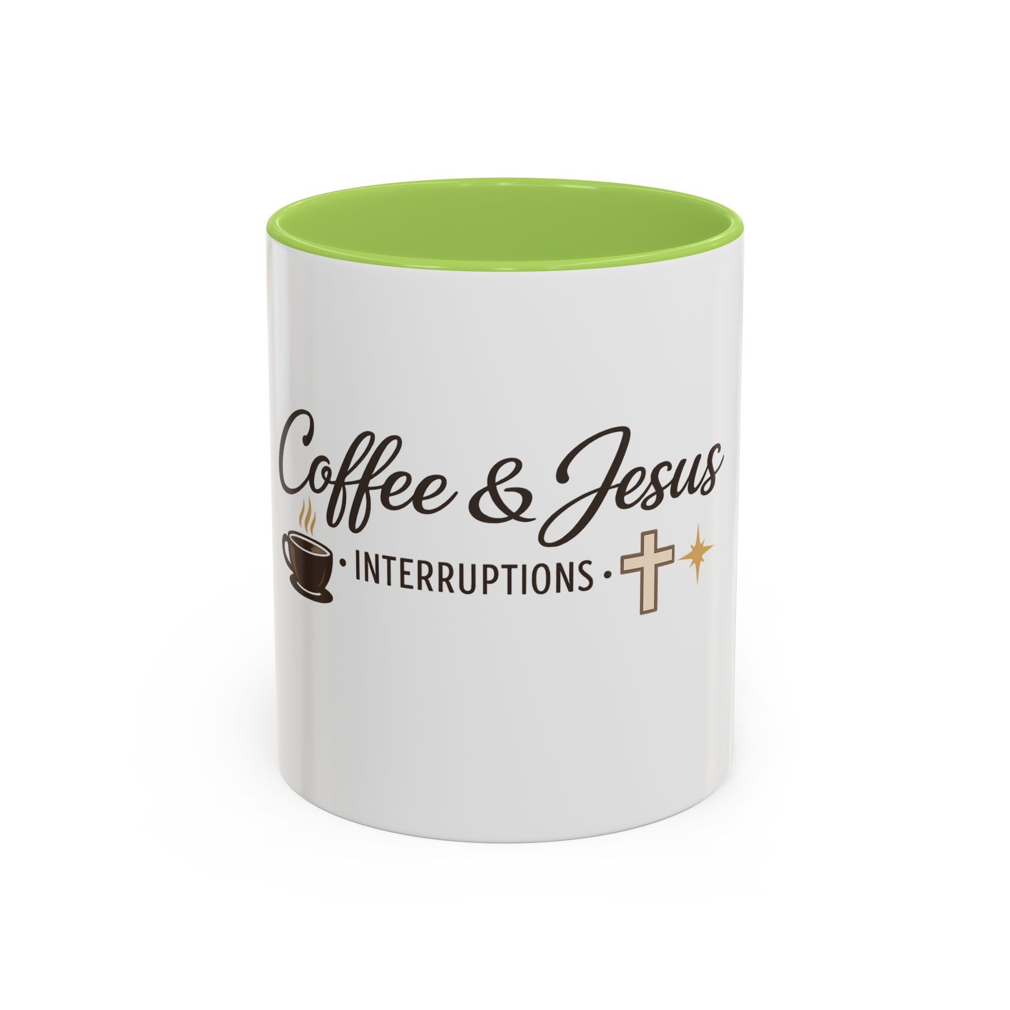 Signature 'Coffee & Jesus Interruptions' Accent Coffee Mug