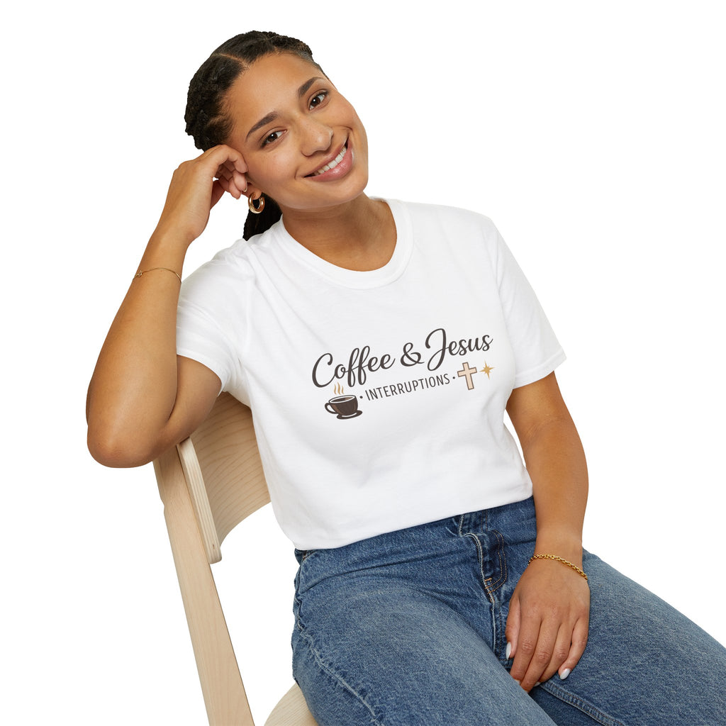 Signature 'Coffee and Jesus Interruptions' Softstyle T-Shirt