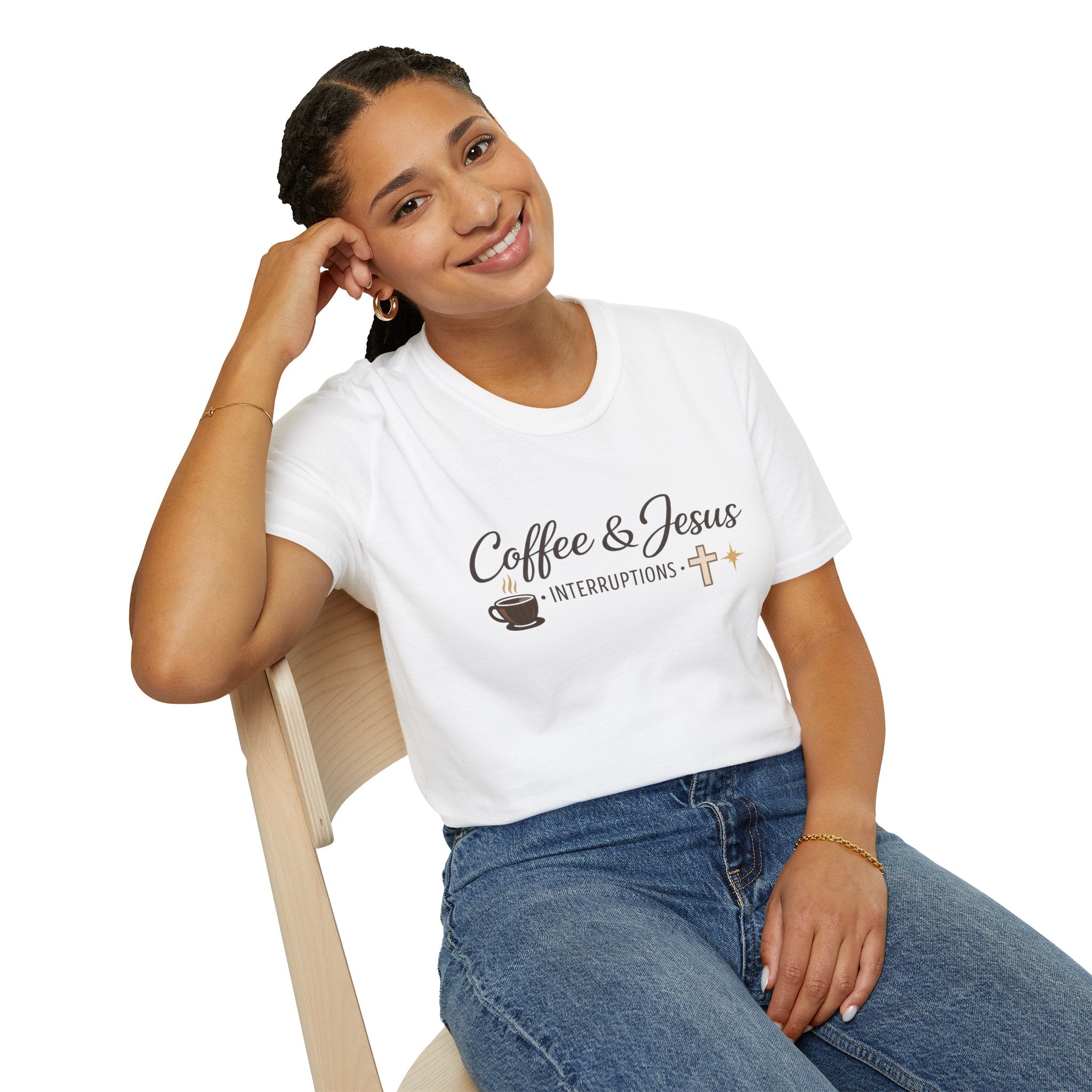 Signature 'Coffee and Jesus Interruptions' Softstyle T-Shirt