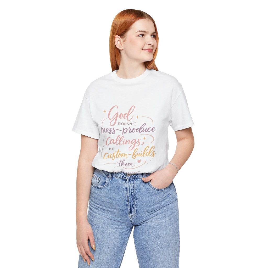 'God Doesn't Mass Produce' Jersey Short Sleeve Tee