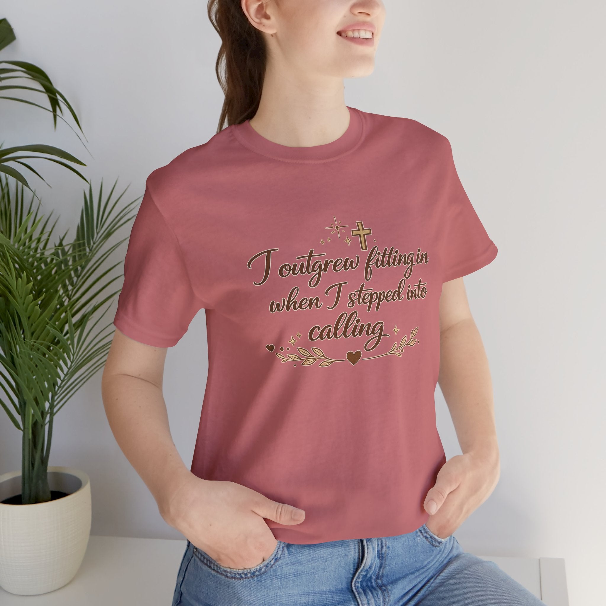 'I Outgrew Fitting In' Jersey Short Sleeve Tee