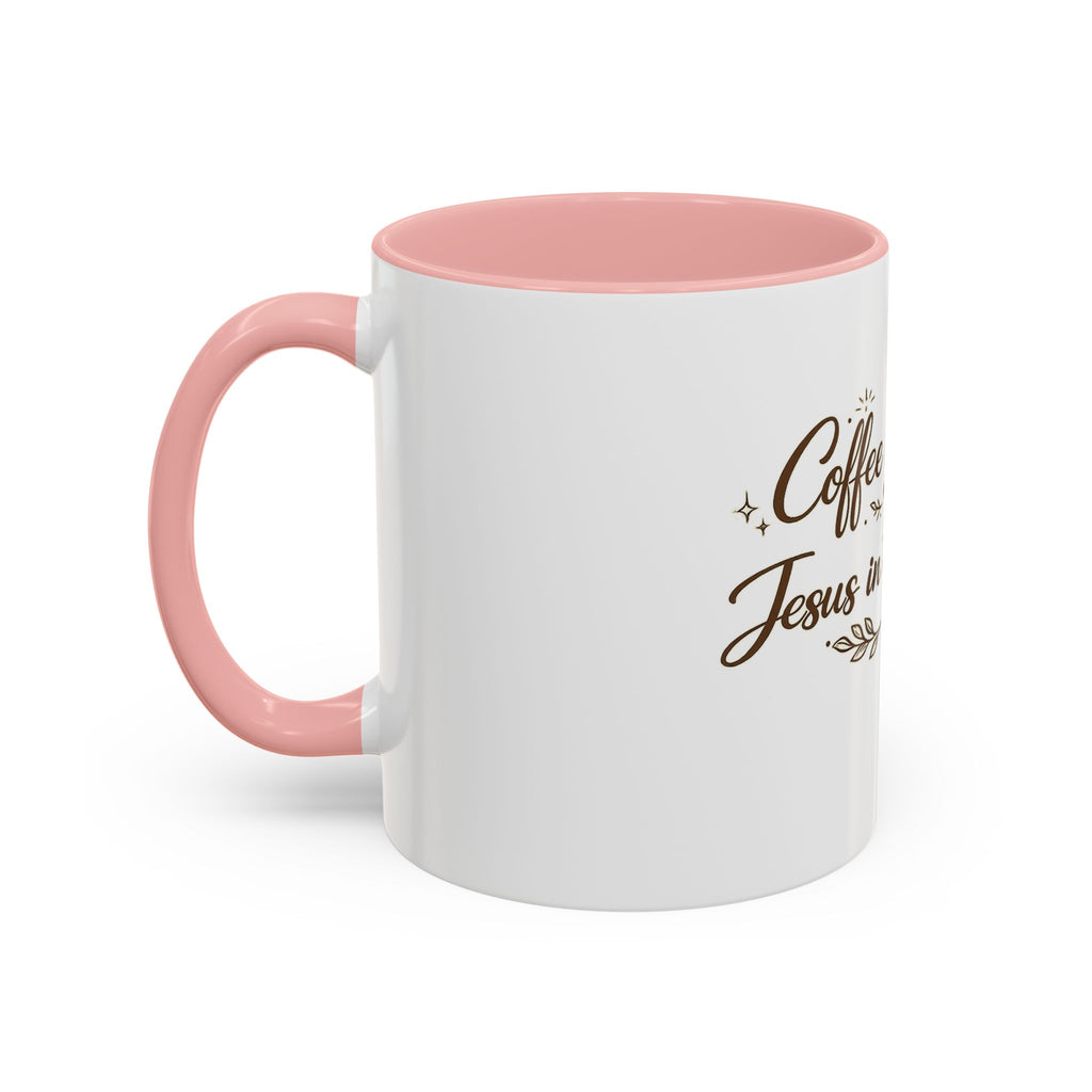 ''Coffee in Hand, Jesus in the Moment' Accent Coffee Mug