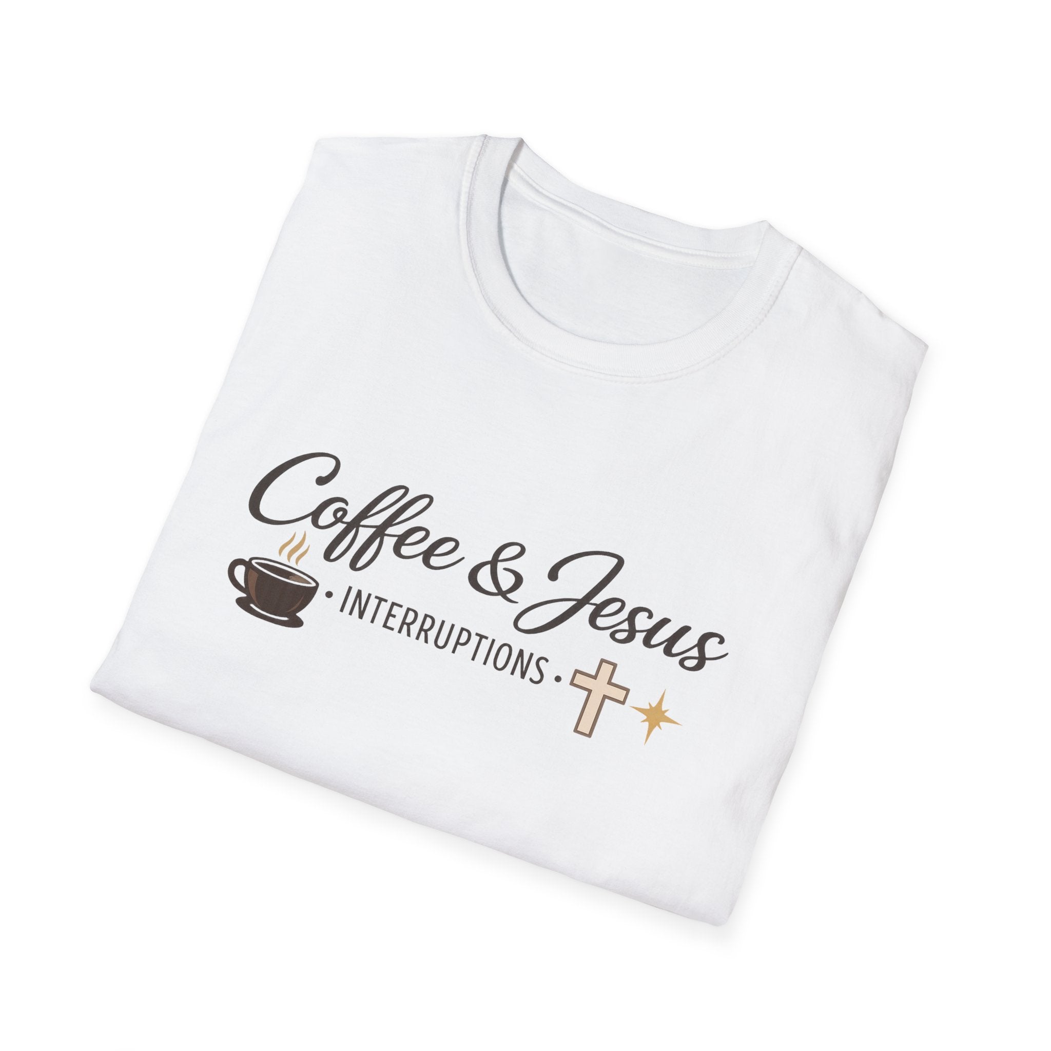 Signature 'Coffee and Jesus Interruptions' Softstyle T-Shirt