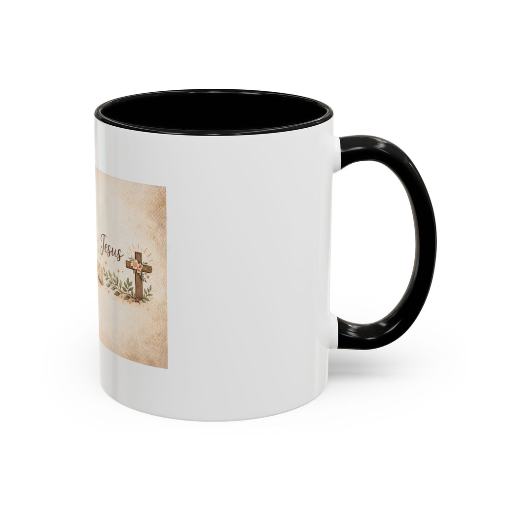 'Wife, Coffee, Jesus' Accent Coffee Mug