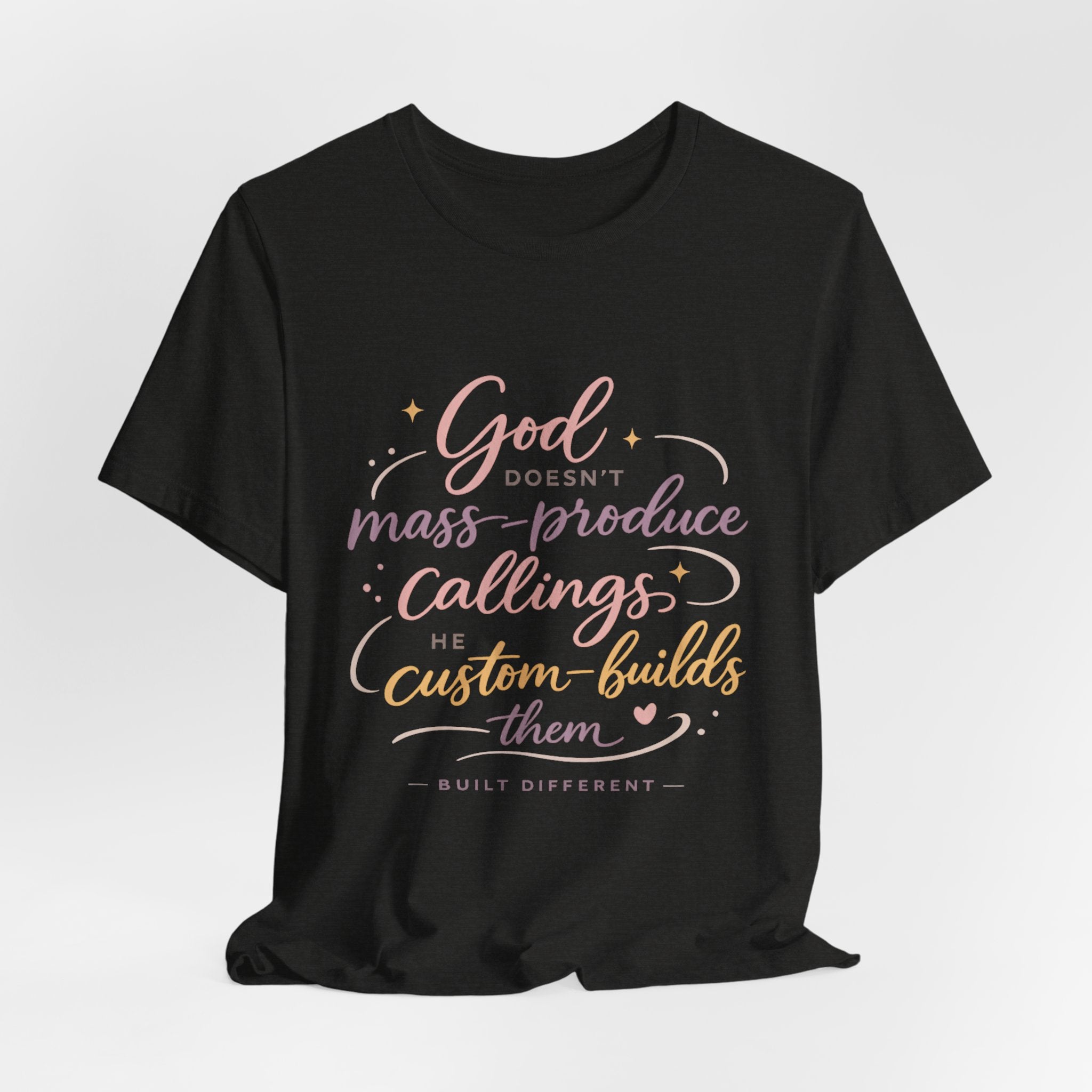 'God Doesn't Mass Produce' Jersey Short Sleeve Tee