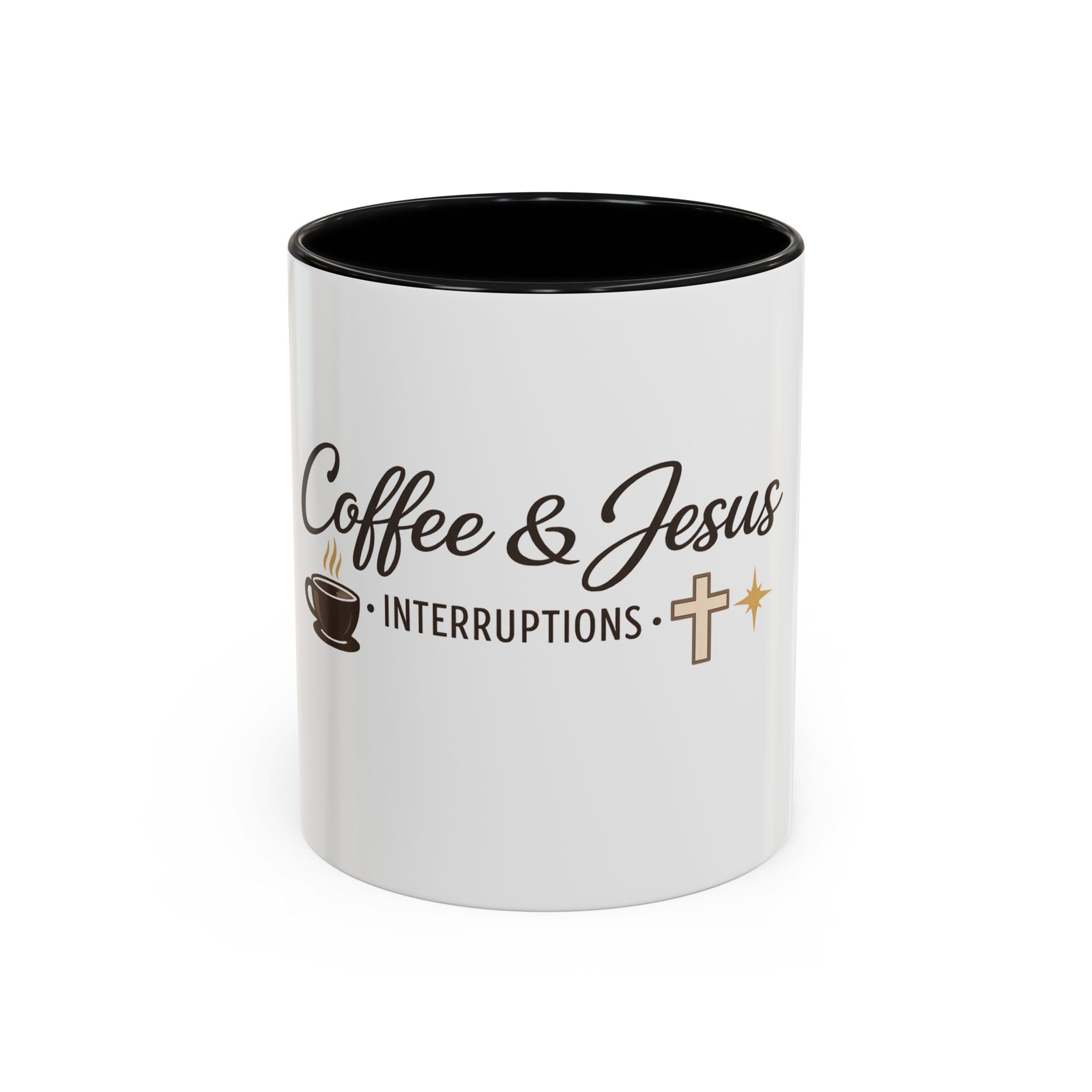 Signature 'Coffee & Jesus Interruptions' Accent Coffee Mug